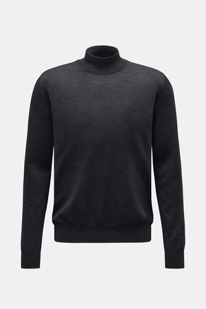 Von Braun  - Herren - Merino Feinstrick-Pullover dunkelgrau