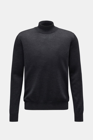 Von Braun  - Herren - Merino Feinstrick-Pullover dunkelgrau