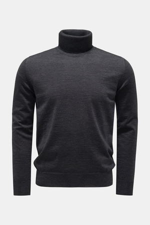 Von Braun  - Herren - Merino Feinstrick-Rollkragenpullover anthrazit