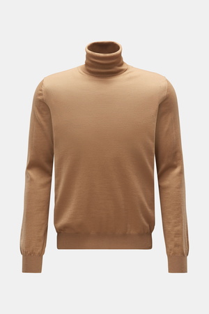 Von Braun  - Herren - Merino Feinstrick-Rollkragenpullover beige