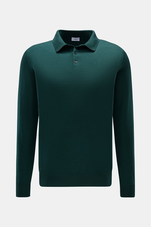 Von Braun  - Herren - Merino Feinstrickpolo dunkelgrün