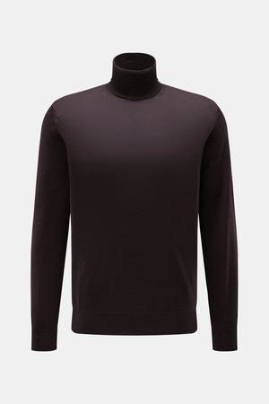 Von Braun  - Herren - Merino Rollkragenpullover dunkelbraun