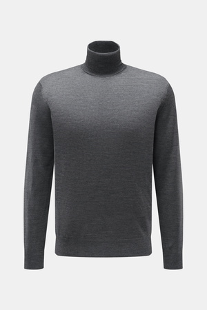 Von Braun  - Herren - Merino Rollkragenpullover grau meliert