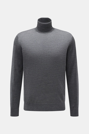 Von Braun  - Herren - Merino Rollkragenpullover grau meliert