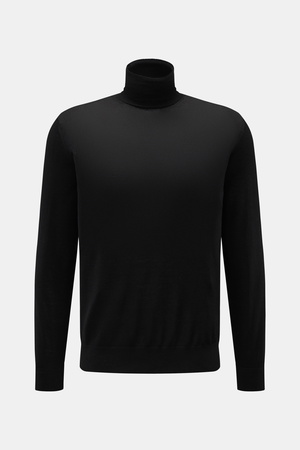 Von Braun  - Herren - Merino Rollkragenpullover schwarz