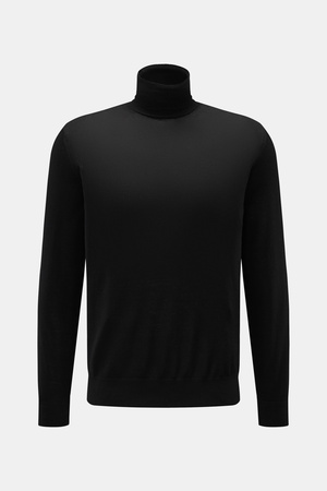 Von Braun  - Herren - Merino Rollkragenpullover schwarz