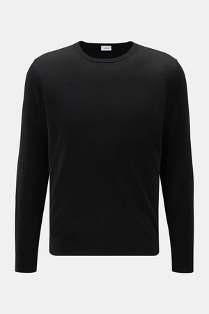 Von Braun  - Herren - Merino Rundhalspullover schwarz