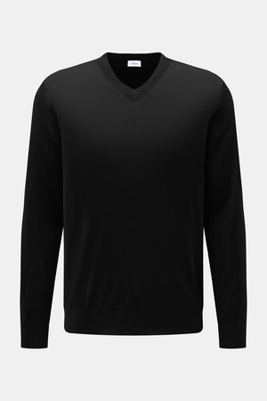 Von Braun  - Herren - Merino V-Neck Pullover schwarz