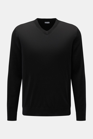 Von Braun  - Herren - Merino V-Neck Pullover schwarz