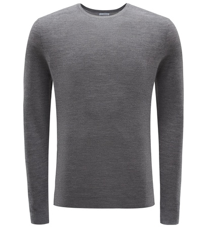 Von Braun  - Merino R-Neck Pullover grau
