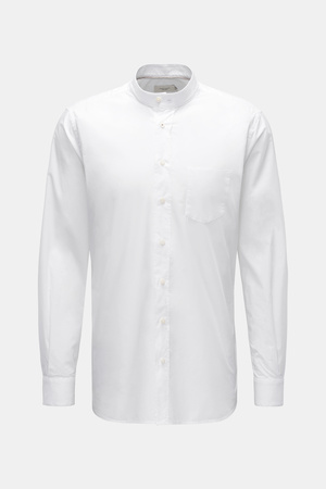 Weber + Weber Weber+Weber - Herren - Casual Hemd 'Vintage Popeline Collar Shirt' Grandad-Kragen weiß