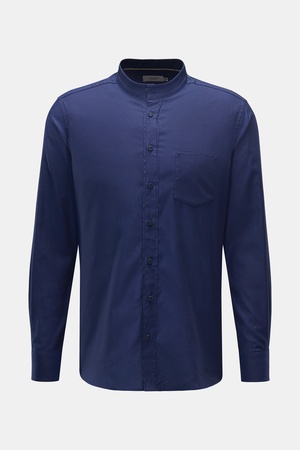 Weber + Weber Weber+Weber - Herren - Oxfordhemd 'Vintage Oxford Collar Shirt' Grandad-Kragen dunkelblau
