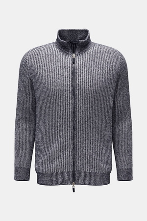 04651 / A trip in a bag - Herren - Wende-Strickjacke 'Reversible Full Zip' navy/weiß