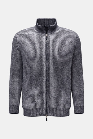 04651 / A trip in a bag - Herren - Wende-Strickjacke 'Reversible Full Zip' navy/weiß