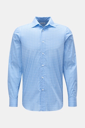 Eddy Monetti  - Herren - Chambray-Hemd schmaler Kragen hellblau/weiß gemustert