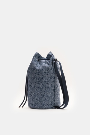 04651 / A trip in a bag - Herren - Seesack 'Seamap' navy/weiß gemustert