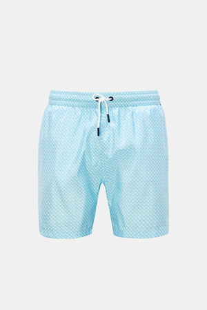 04651 / A trip in a bag - Herren - Badeshorts 'Tile Swim' türkis/weiß gemustert