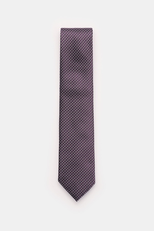 Ermenegildo Zegna Zegna - Herren - Seidenkrawatte dunkelviolett/schwarz/weiß gemustert