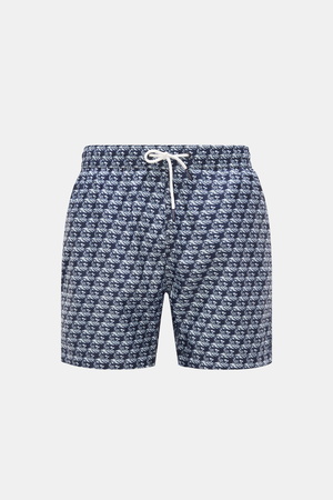 04651 / A trip in a bag - Herren - Badeshorts 'Neptun Swim' navy/weiß gemustert