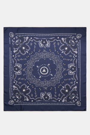 Ace Denim  - Herren - Seidentuch navy/schwarz/weiß gemustert