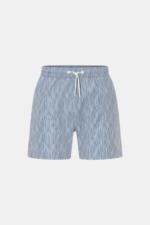 04651 / A trip in a bag - Herren - Badeshorts 'Superkilen' rauchblau/weiß gemustert