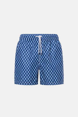 Fedeli  - Herren - Badeshorts 'Madeira Airstop' dunkelblau/blau/weiß gemustert