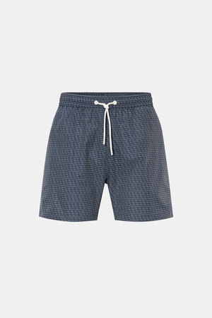 04651 / A trip in a bag - Herren - Badeshorts 'Hansen' navy/weiß gemustert