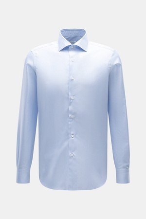 Fray Italy Fray - Herren - Business Hemd Haifisch-Kragen 'Nello' hellblau/weiß gemustert