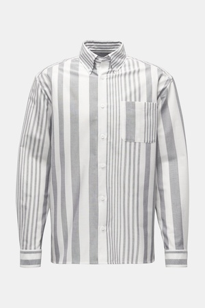 A.P.C.  - Herren - Oxford-Hemd Button-Down-Kragen grau/weiß gesreift