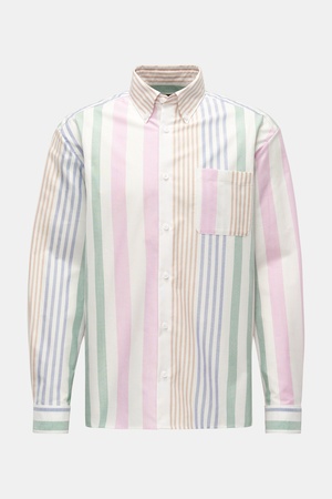 A.P.C.  - Herren - Oxford-Hemd Button-Down-Kragen rosé/pastellgrün/weiß gestreift