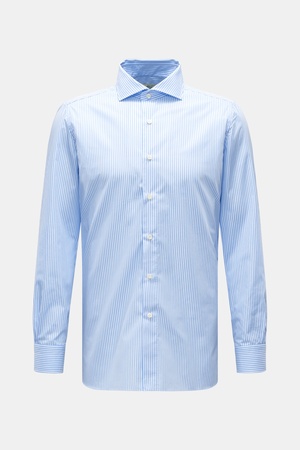 Borrelli  - Herren - Business Hemd 'Nando' Haifisch-Kragen blau/weiß gestreift