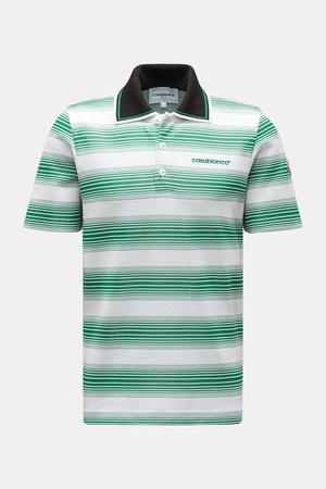Casablanca  - Herren - Poloshirt 'Gradient Stripe' grün/weiß gestreift
