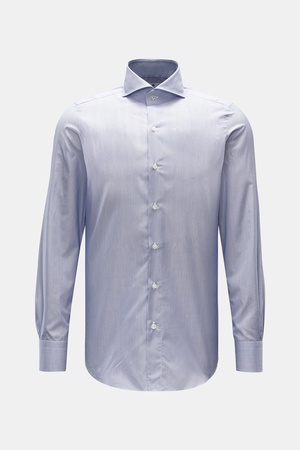Finamore  - Herren - Business Hemd 'Sergio Milano' Haifisch-Kragen dunkelblau/weiß gestreift