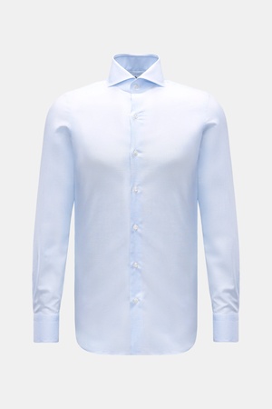 Finamore  - Herren - Business Hemd 'Sergio Milano' Haifisch-Kragen hellblau/weiß gestreift