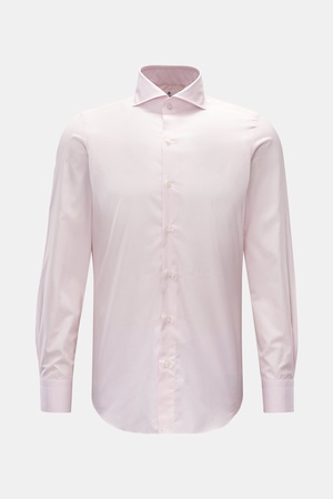 Finamore  - Herren - Business Hemd 'Sergio Milano' Haifisch-Kragen rosé/weiß gestreift