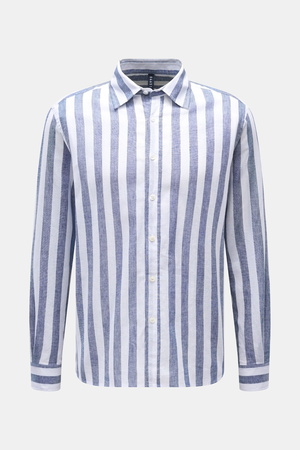 04651 / A trip in a bag - Herren - Casual Hemd 'Summer Striped Shirt' Kent-Kragen navy/weiß gestreift