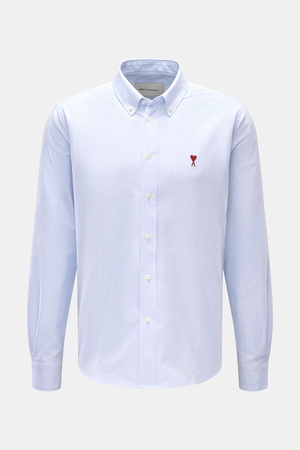 AMI  Paris - Herren - Casual Hemd Button-Down-Kragen hellblau/weiß gestreift