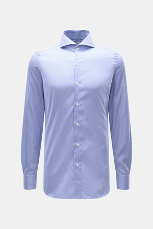 Finamore  - Herren - Business-Hemd 'Sergio Napoli' Haifisch-Kragen blau/weiß gestreift