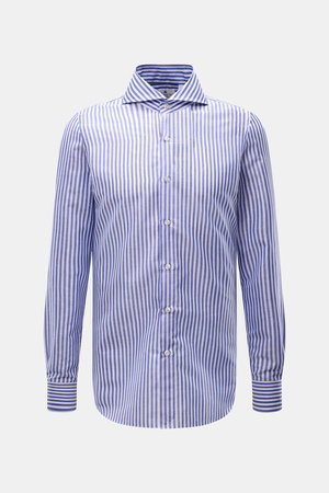 Finamore  - Herren - Business Hemd 'Sergio Napoli' Haifisch-Kragen blau/weiß gestreift