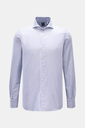 Finamore  - Herren - Casual Hemd 'Sergio Gaeta' Haifisch-Kragen blau/weiß gestreift