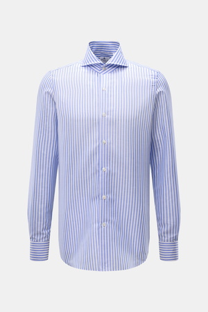Finamore  - Herren - Business Hemd 'Sergio Napoli' Haifisch-Kragen blau/weiß gestreift