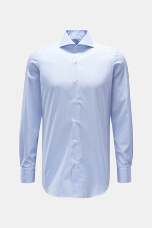 Finamore  - Herren - Business Hemd 'Sergio Milano' Haifisch-Kragen hellblau/weiß gestreift