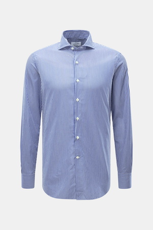 Gherardi  - Herren - Casual Hemd Haifisch-Kragen dunkelblau/weiß gestreift