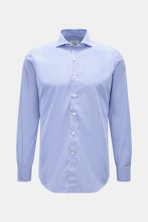 Gherardi  - Herren - Casual Hemd Haifisch-Kragen dunkelblau/weiß gestreift