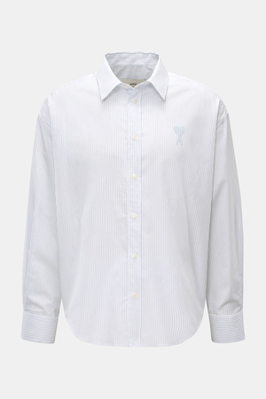 AMI  Paris - Herren - Casual Hemd Kent Kragen rauchblau/weiß gestreift