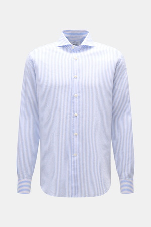 Gherardi  - Herren - Casual-Hemd Haifisch-Kragen hellblau/weiß gestreift
