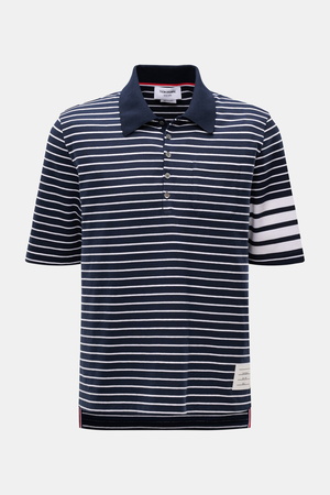Thom Browne  - Herren - Jersey-Poloshirt navy/weiß gestreift