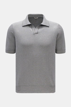 Braun Hamburg  - Herren - Kurzarm-Strickpolo navy/weiß gestreift