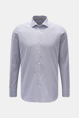 Von Braun  - Herren - Casual Hemd Haifisch-Kragen dunkelblau/weiß gestreift