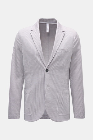 Harris Wharf London   - Herren - Seersucker-Blazer grau/weiß gestreift
